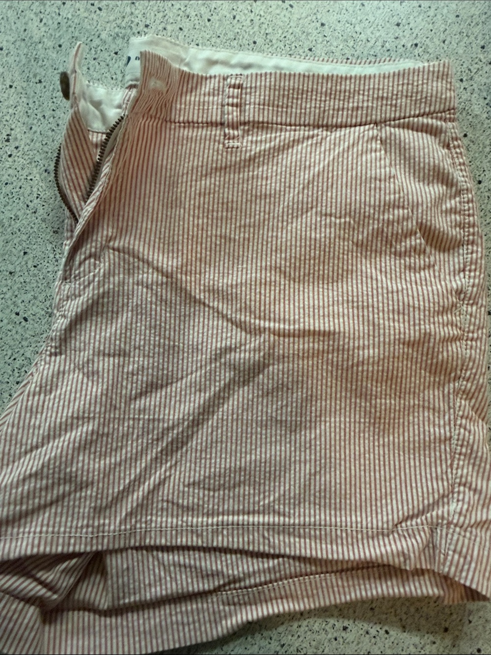 Women’s Pink Striped Cotton Shorts